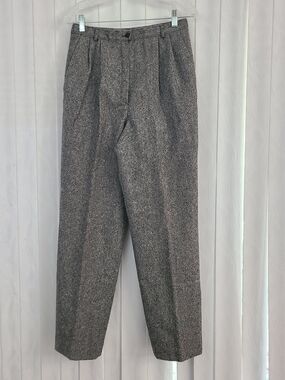 Vintage Pendleton Womens 10 Gray Virgin Wool Pleated Office Career Work Pants